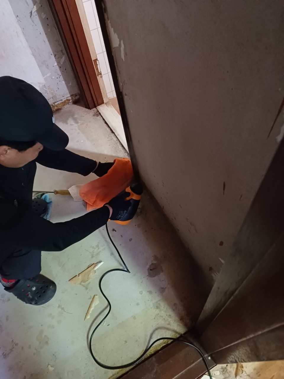 광주시 폐기물처리 작업 중
